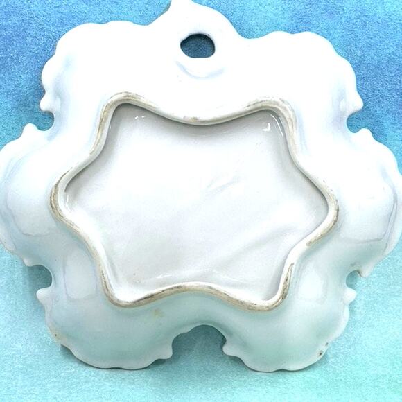 Antique Gold & White Hand Painted, Japan, One Handled, Decor Dish, Candy, 8 x 7 - Picture 4 of 7